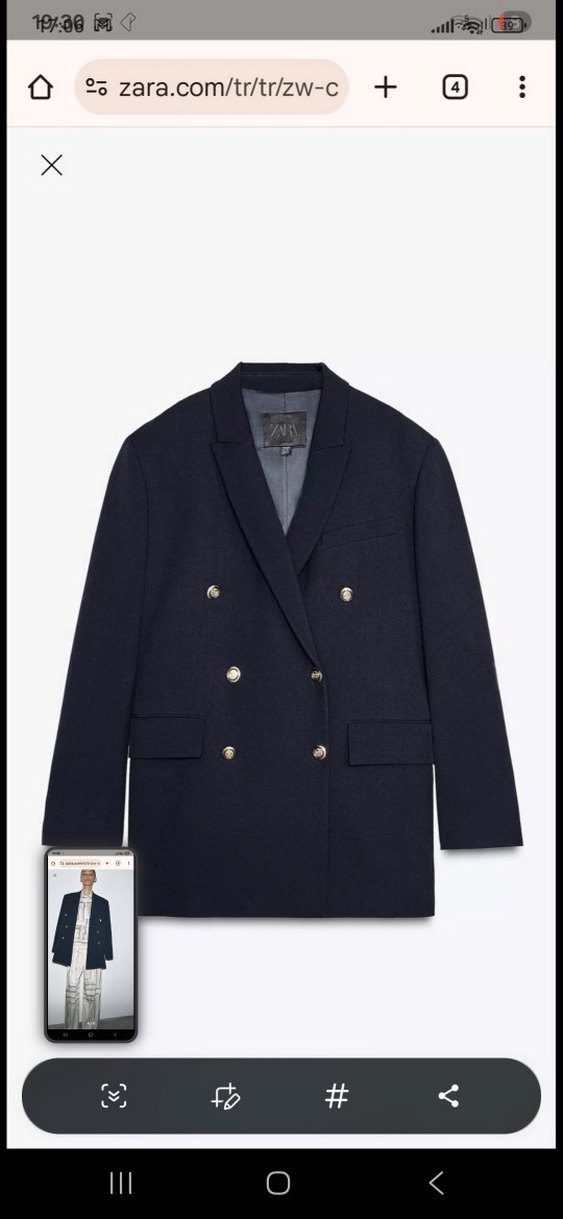 Düğmeli Uzun Kesim Kadın Blazer Ceket - Görsel 2