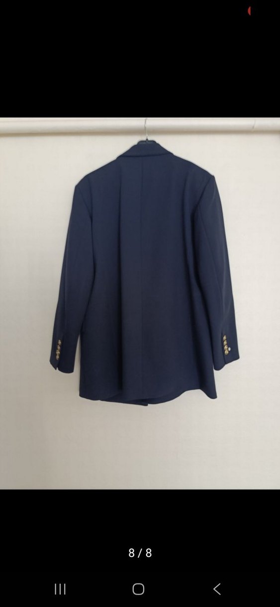 Düğmeli Uzun Kesim Kadın Blazer Ceket - Görsel 5