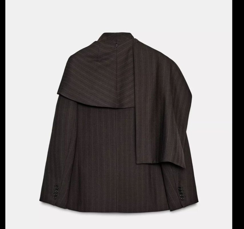 Düğmeli Kahverengi Midi kadin ceket - Görsel 3