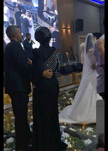 Uzun Siyah Gotik Abiye Elbise - Görsel 4