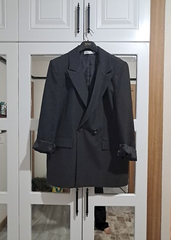 Zara Düğmeli Siyah Kadın Blazer Ceket