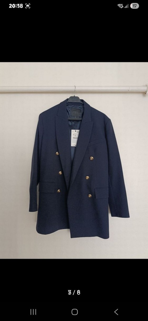 Uzun Kesim Desenli Kadın Blazer Ceket - Görsel 5