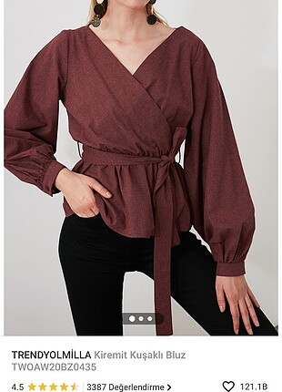 42 Beden bordo Renk Trendyol Milla bluz