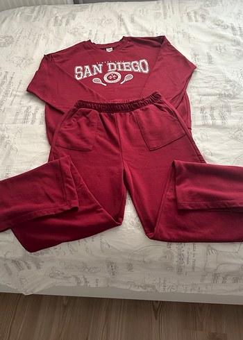 Bordo Kadın Midi Sweatpants - Rahat Kesim