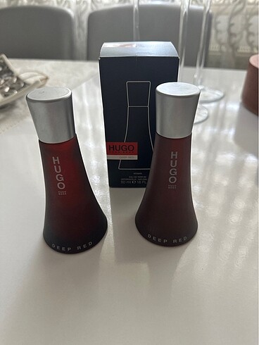 İki adet orjinal hugo boss boş parfüm şişesi orjinal
