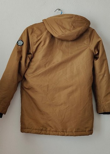 Kahverengi Düğmeli Erkek Çocuk Mont - Görsel 3