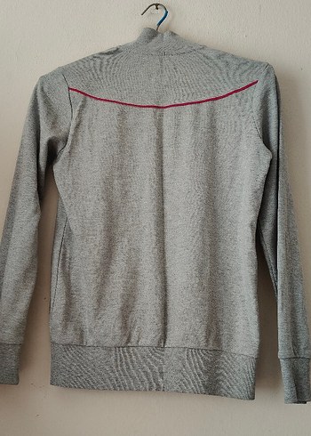 Gri Fermuarlı Kadın Spor Ceket - Görsel 5