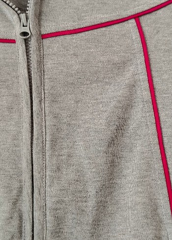 Gri Fermuarlı Kadın Spor Ceket - Görsel 4