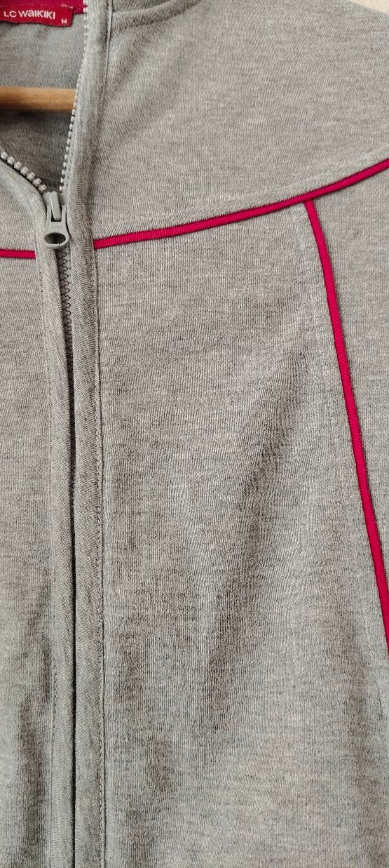 Gri Fermuarlı Kadın Spor Ceket - Görsel 4