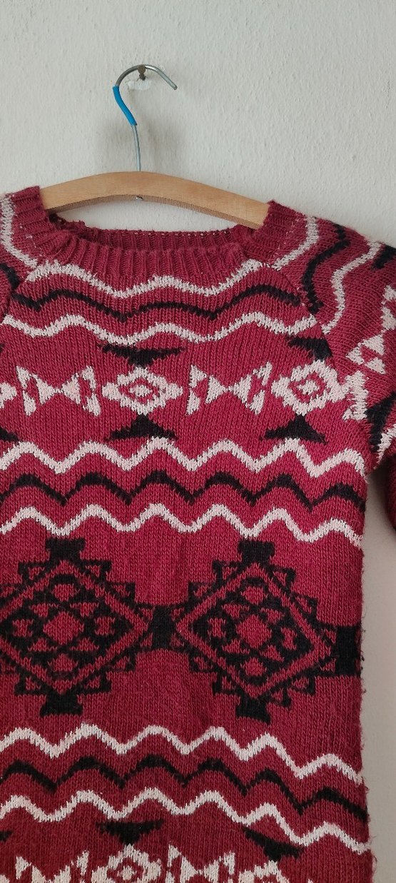 Bohem Triko Elbise - Görsel 3