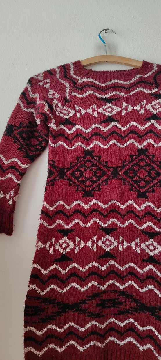 Bohem Triko Elbise - Görsel 2