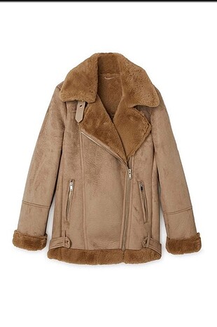 Stradivarius Biker Kürklü Mont