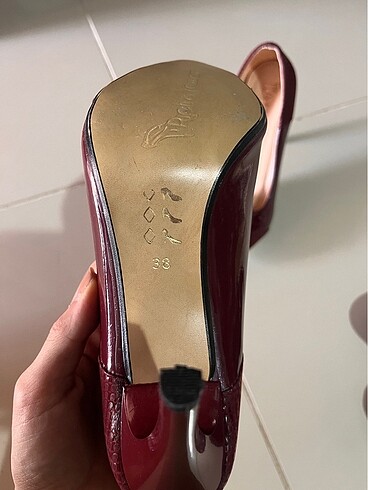 38 Beden Bordo stiletto ayakkabı