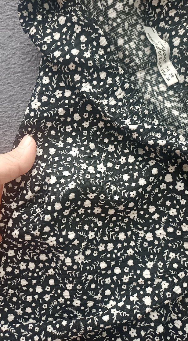 Gri Midi Hamile Eteği Fırfırlı Detaylı - Görsel 3