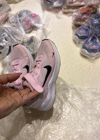 Kız Çocuk Pembe Cırtcırtlı Sneakers - Görsel 4