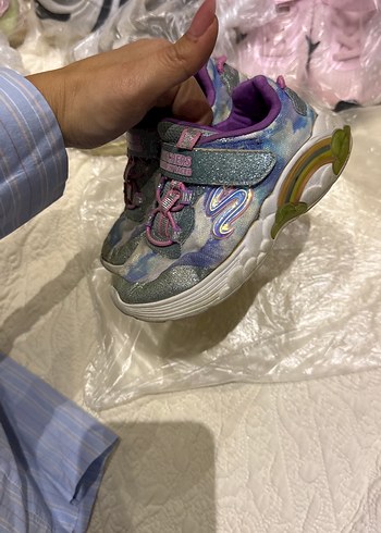 Kız Çocuk Mor Bağcıklı Sneaker - Görsel 2