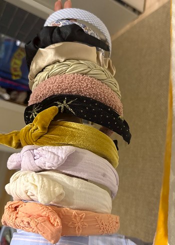 Bohem Esintili Çok Renkli Örgü Saç Bantları - Görsel 3