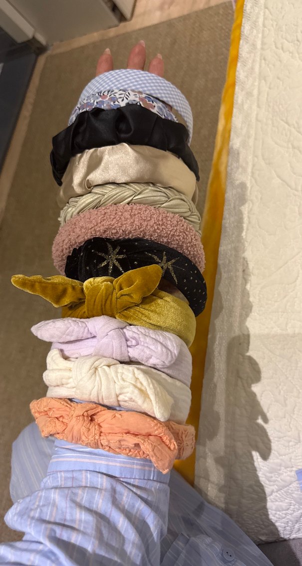 Bohem Esintili Çok Renkli Örgü Saç Bantları - Görsel 2