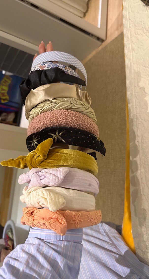 Bohem Esintili Çok Renkli Örgü Saç Bantları - Görsel 4