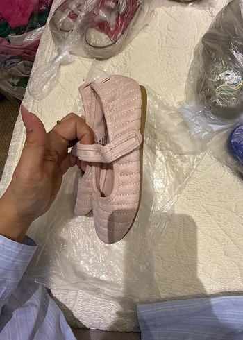 Kız Çocuk Pileli Pembe Babet - Görsel 2