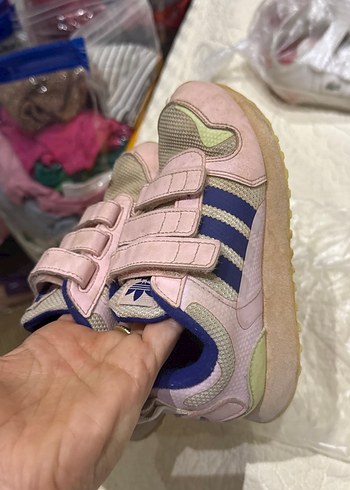 Kız Çocuk Pembe Cırtlı Spor Ayakkabı - Görsel 3