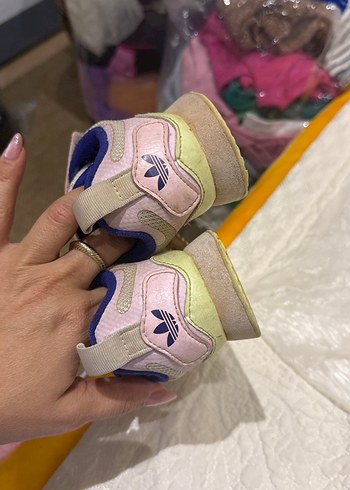 Kız Çocuk Pembe Cırtlı Spor Ayakkabı - Görsel 4