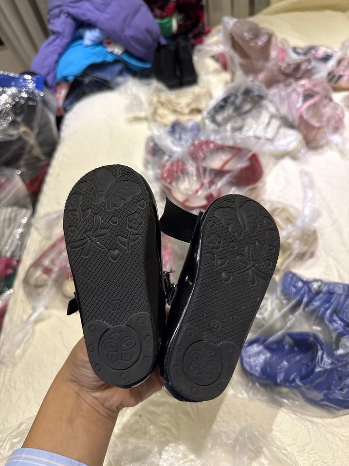 Kız Çocuk Siyah Rugan Babet Ayakkabı Velcro - Görsel 2