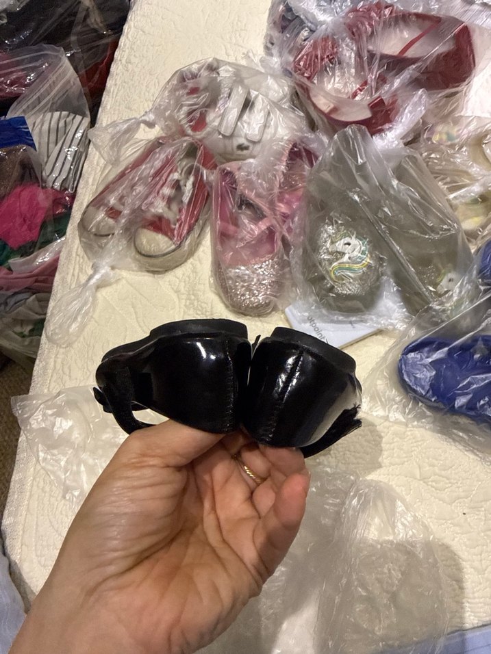 Kız Çocuk Siyah Rugan Babet Ayakkabı Velcro - Görsel 5