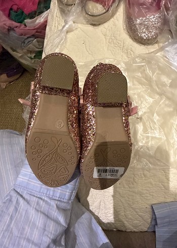 Pembe Parlak Kız Çocuk topuklu Babet Ayakkabı - Görsel 4