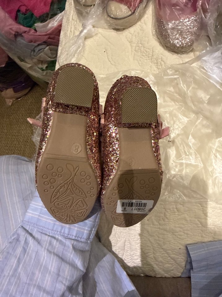 Pembe Parlak Kız Çocuk topuklu Babet Ayakkabı - Görsel 4