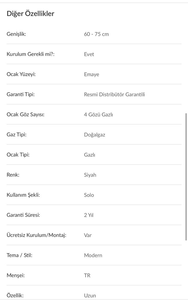 Kumtel Siyah 4 Gözlü Ocak - Görsel 5