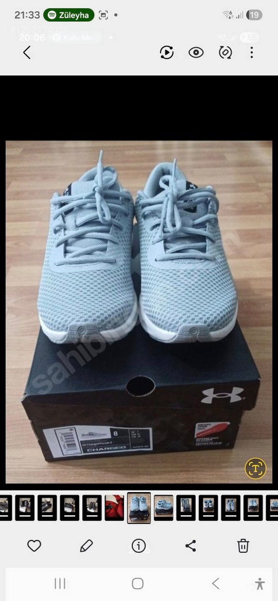 orjinal Gri Under Armour Erkek Koşu Ayakkabısı - Görsel 2