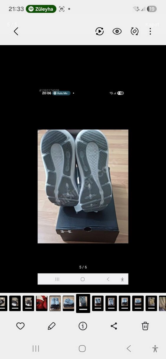 orjinal Gri Under Armour Erkek Koşu Ayakkabısı - Görsel 5