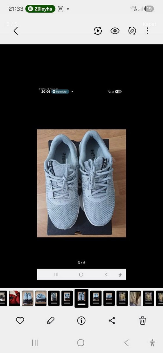 orjinal Gri Under Armour Erkek Koşu Ayakkabısı - Görsel 3