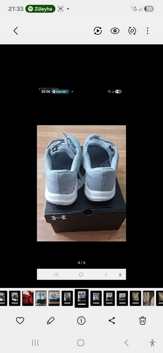 orjinal Gri Under Armour Erkek Koşu Ayakkabısı - Görsel 4