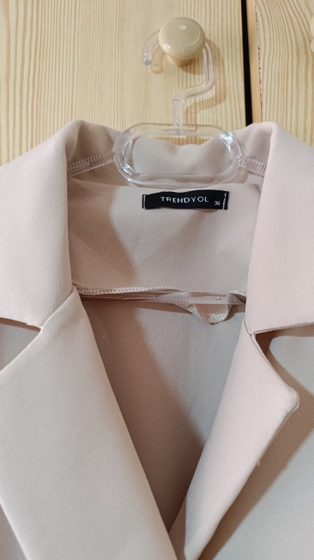 Bej Kemerli Kadın Mini Tulum - Görsel 2