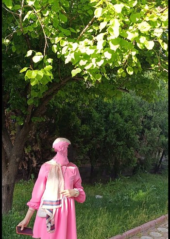 m Beden pembe Renk Pembe, Uzun, Salaş Kadın Takım