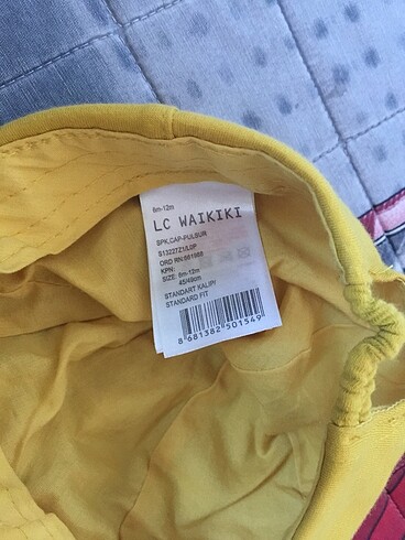 1 Yaş Beden sarı Renk Lc 6/12 Şapka