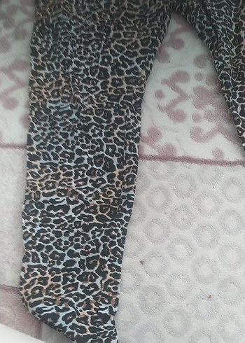 Diğer Kahverengi Leopar Desenli Kadın Kumaş Pantolon