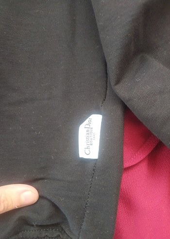 xxl Beden siyah Renk Christian Dior Siyah Hamile Uzun Kollu Tişört