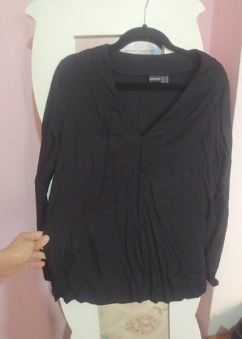 Mini Boden Drapeli Siyah Hamile Bluzu