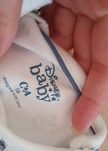 Uzun Kollu Beyaz Baskılı Bebek Body - Görsel 2