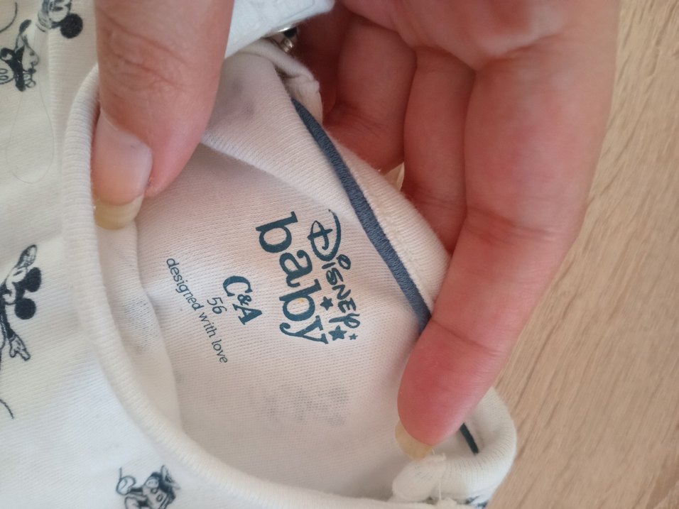 Uzun Kollu Beyaz Baskılı Bebek Body - Görsel 2