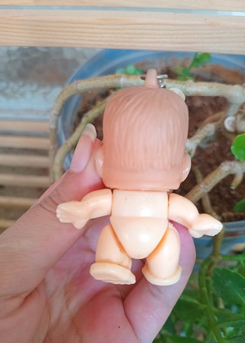 Beden Pastel Bej Minyatür Bebek Anahtarlık