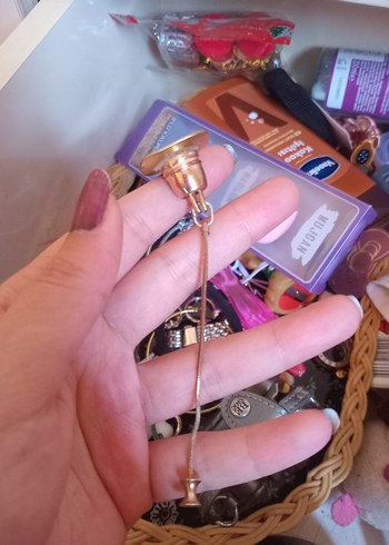 Altın Renkli Kadın Kol Düğmesi - Görsel 3