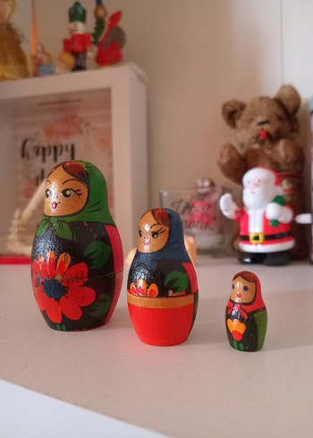Beden Renkli Ahşap Rus Matruşka Bebekler