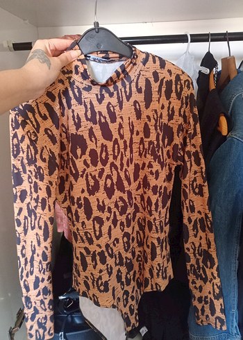 Kahverengi Leopar bodysuit