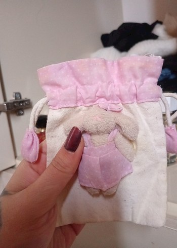 Vintage tavşanlı kese - Görsel 4