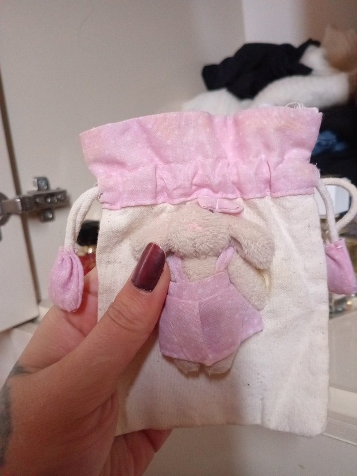 Vintage tavşanlı kese - Görsel 4