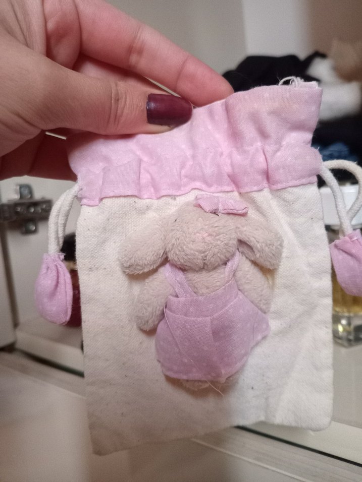 Vintage tavşanlı kese - Görsel 2